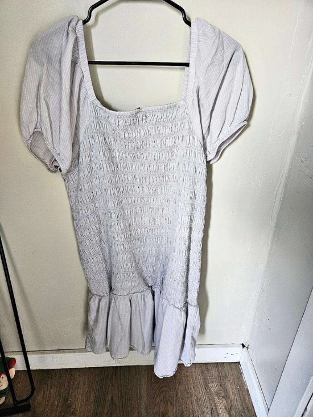 American Eagle Smocked Mini Dress in Light Blue Size XXL Like New